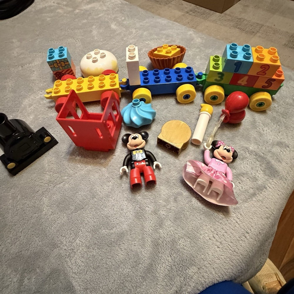 LEGO DUPLO Disney Mickey Minnie Birthday‎ Train Set Lot Cake Balloon Incomplete - Picture 2 of 4